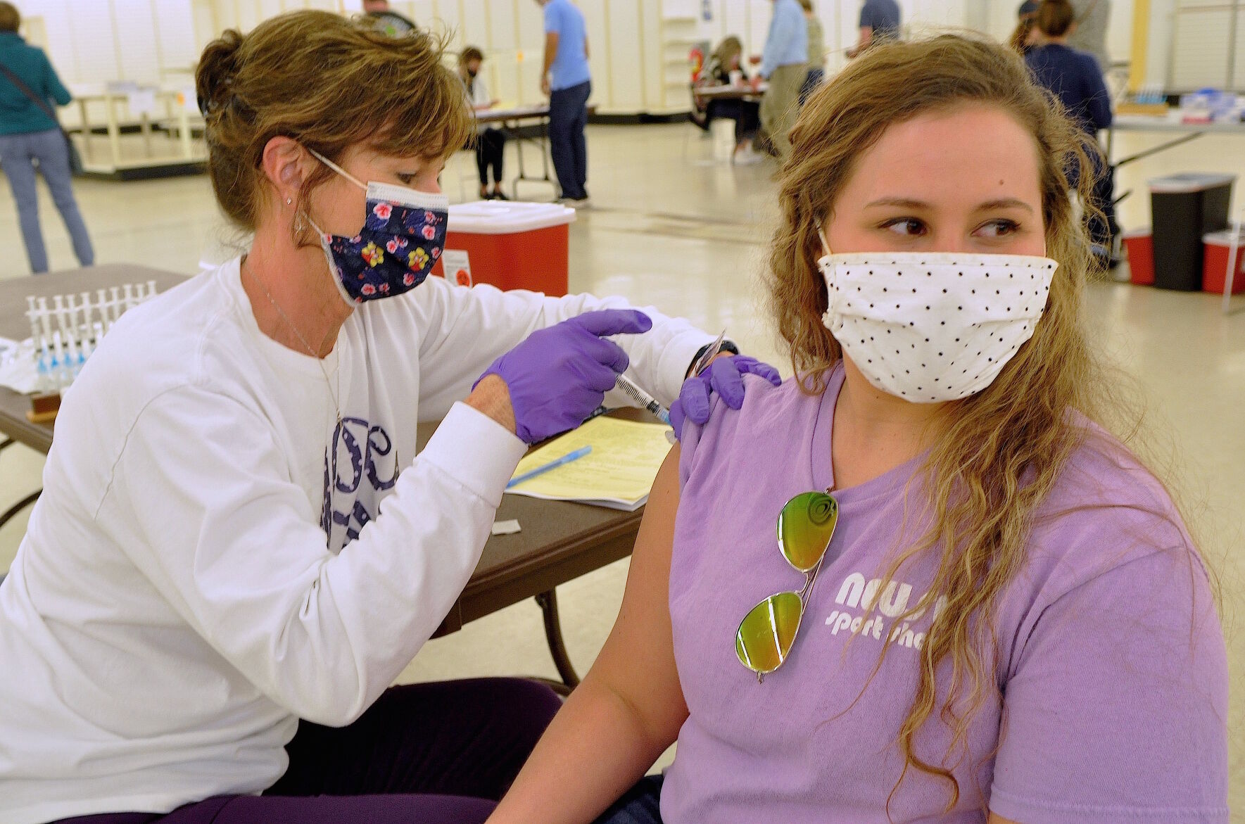 Carteret County school personnel receive COVID-19 vaccines during Friday clinic